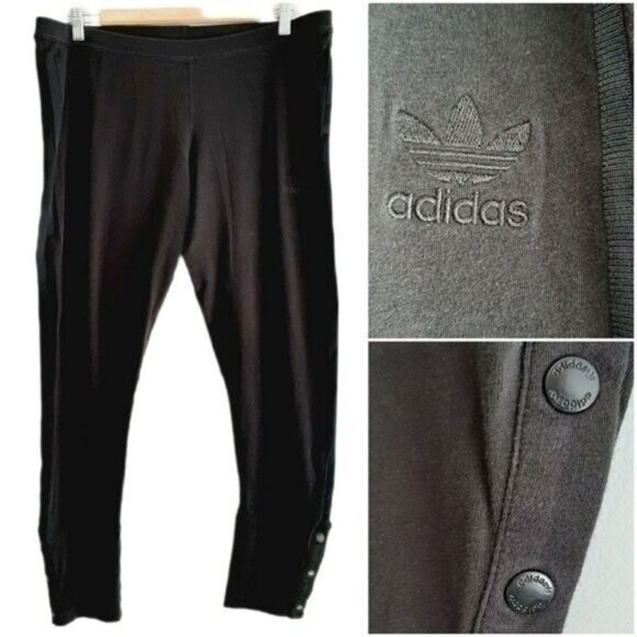ADIDAS | Originals Train Snap Crop Leggings Black Sz XL - Picture 3 of 15